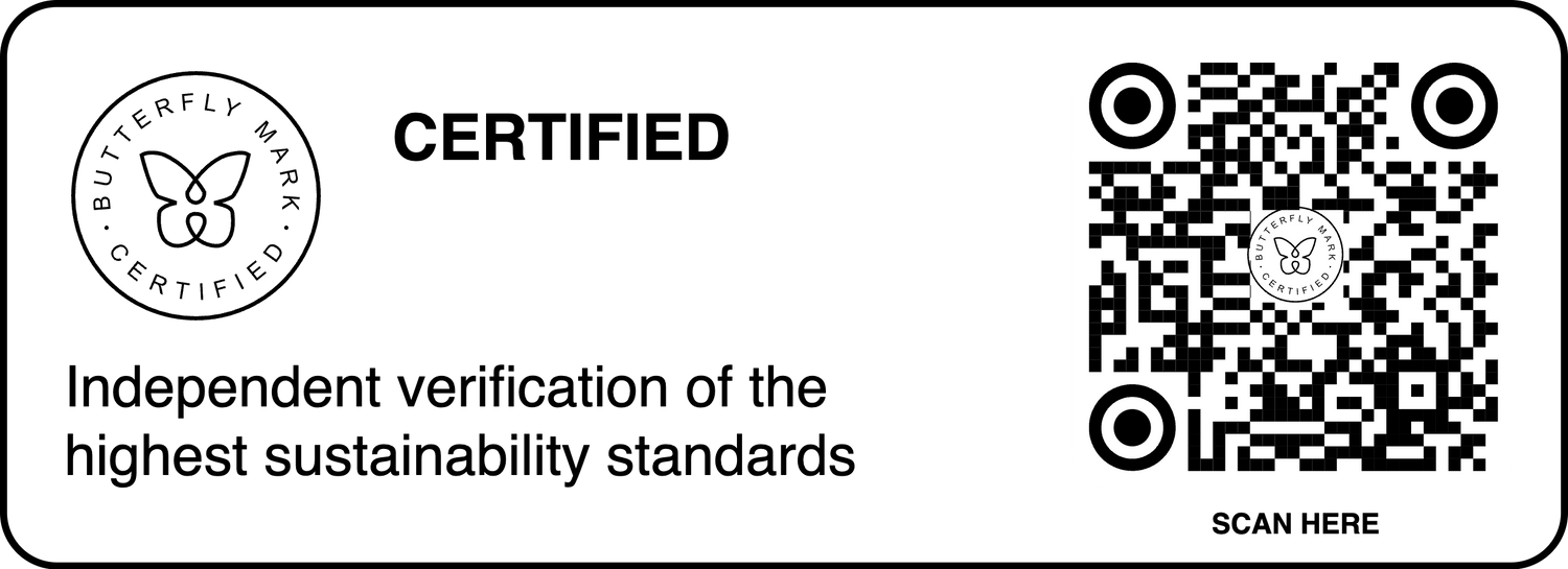 QR code to view Curate Your Style's Positive Luxury Butterfly Mark Report 