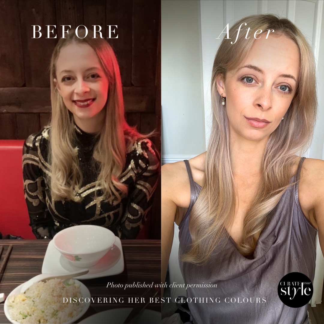 Light Summer Before and After Client by Curate Your Style