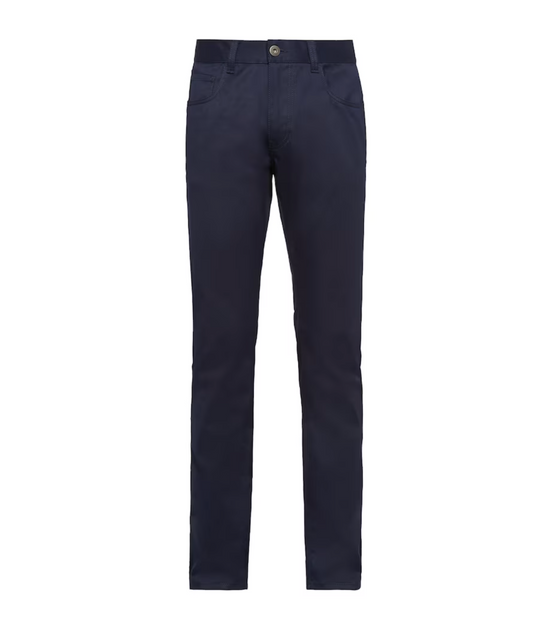 Stretch-Drill Tapered Jeans