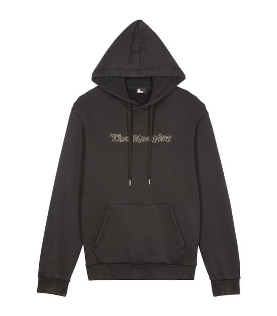 Cotton Beaded-Logo Hoodie
