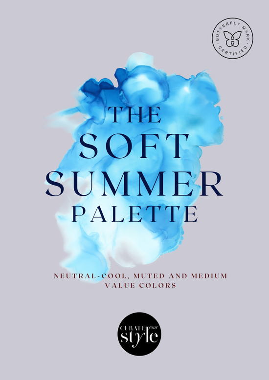 The Soft Summer Color Palette by Curate Your Style, certified by Positive Luxury